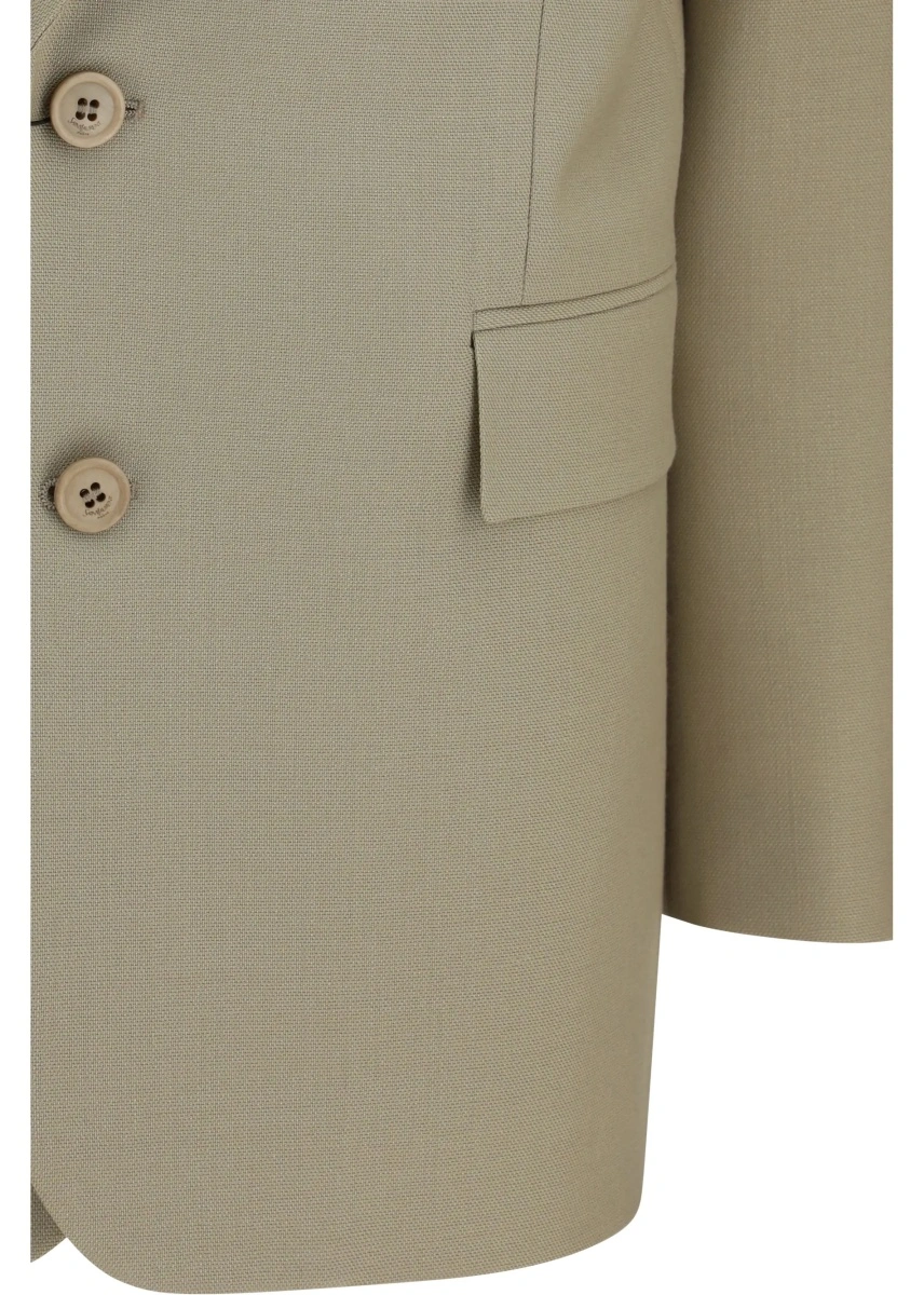 Vesta Single-breasted Jacket in wool and silk - Img 3