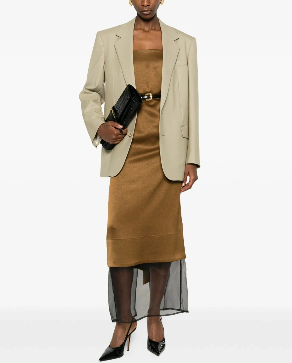 Vesta Single-breasted Jacket in wool and silk - Img 4