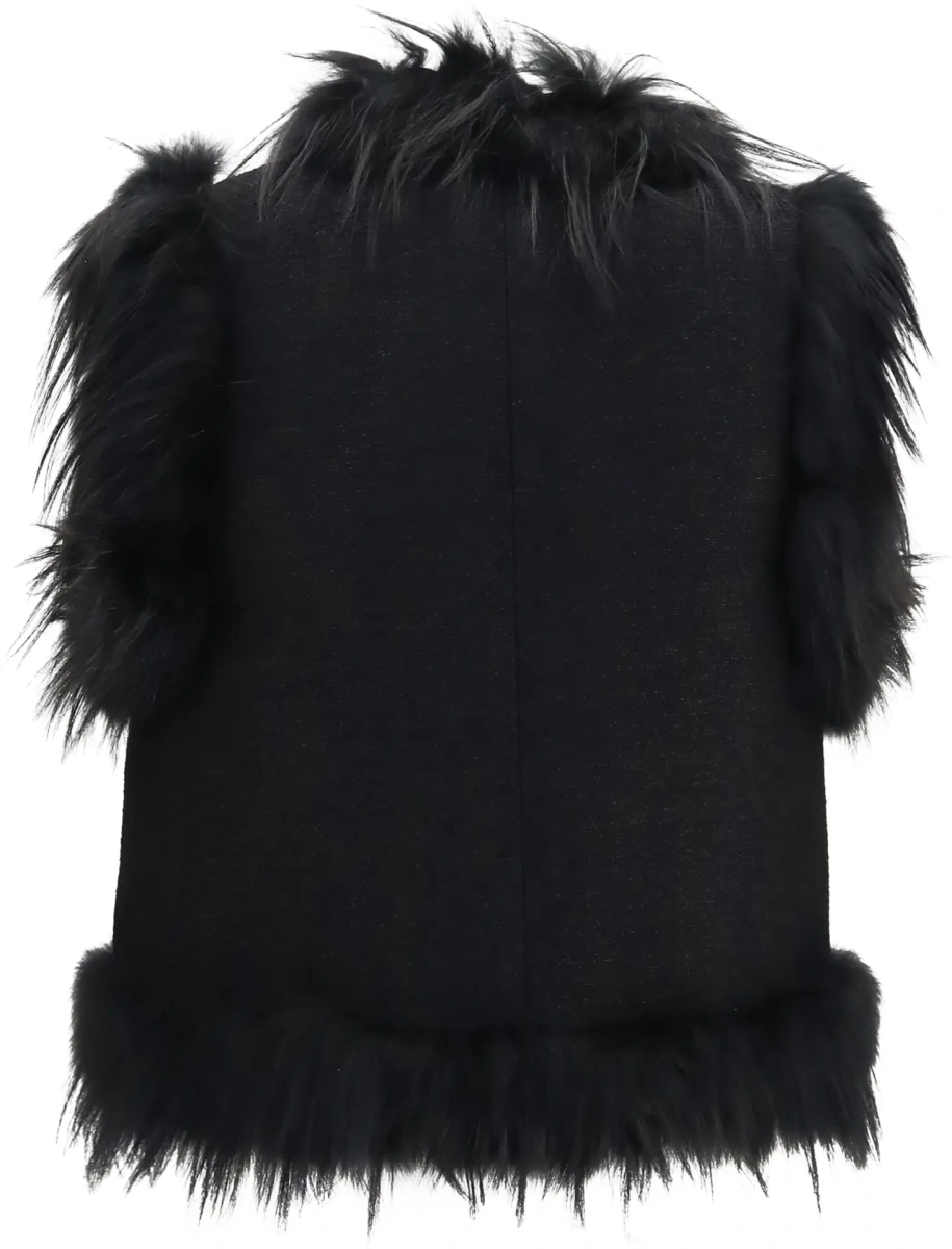 Vesta Wool and fox Fur Gilet - Img 2