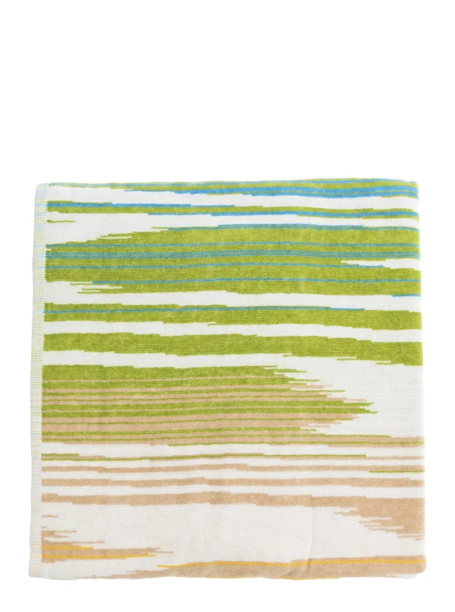 Accesorii Beach Towel Fiammetta with logo lettering in Multicolor Cotton Unisex - Img 2