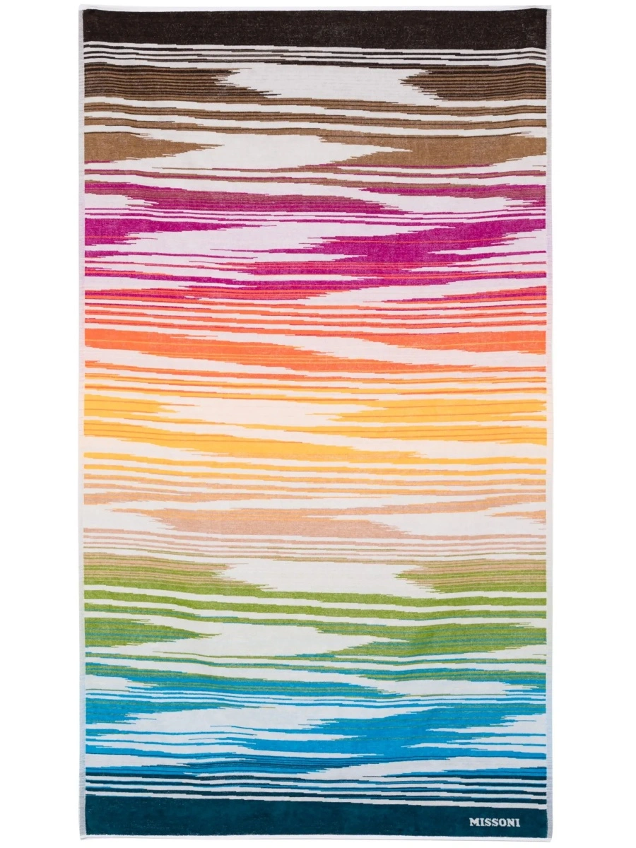 Accesorii Beach Towel Fiammetta with logo lettering in Multicolor Cotton Unisex - Img 4
