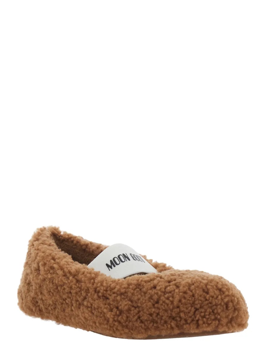 Balerini Ballet shoes with shearling details and brown rubber sole woman - Img 2