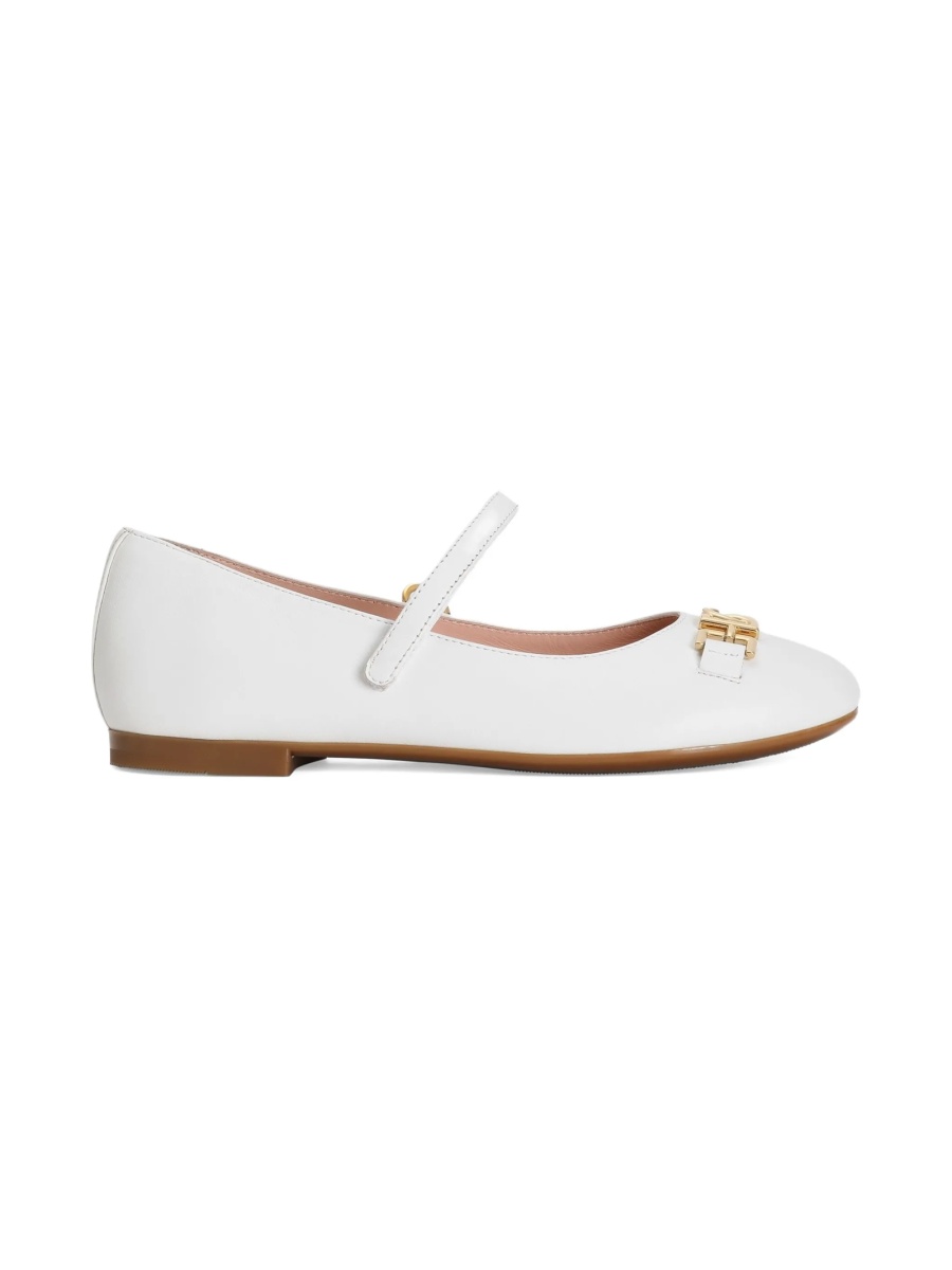 Balerini Dolce &amp; Gabbana albi din piele - Img 2