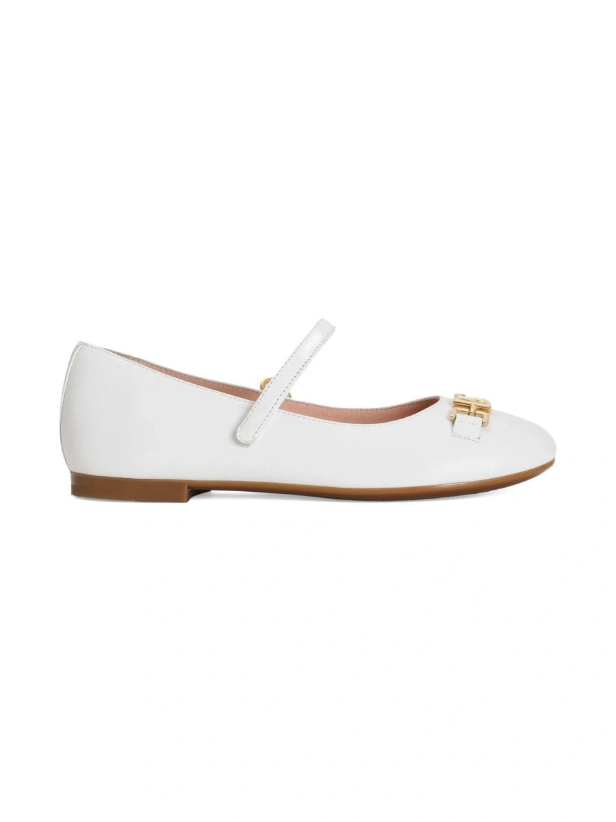 Balerini Dolce &amp; Gabbana albi din piele - Img 2