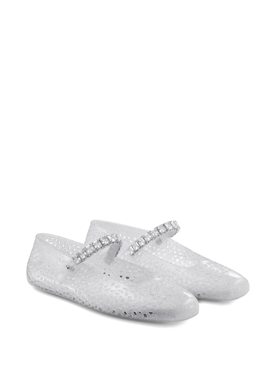 Balerini Jimmy Choo albi din crystal si tpu - Img 2