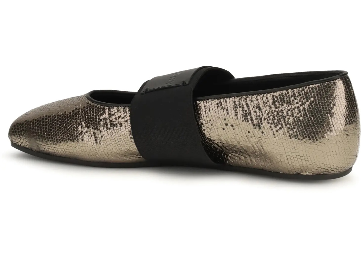 Balerini Sliced Square Ballerinas in textured leather - Img 3