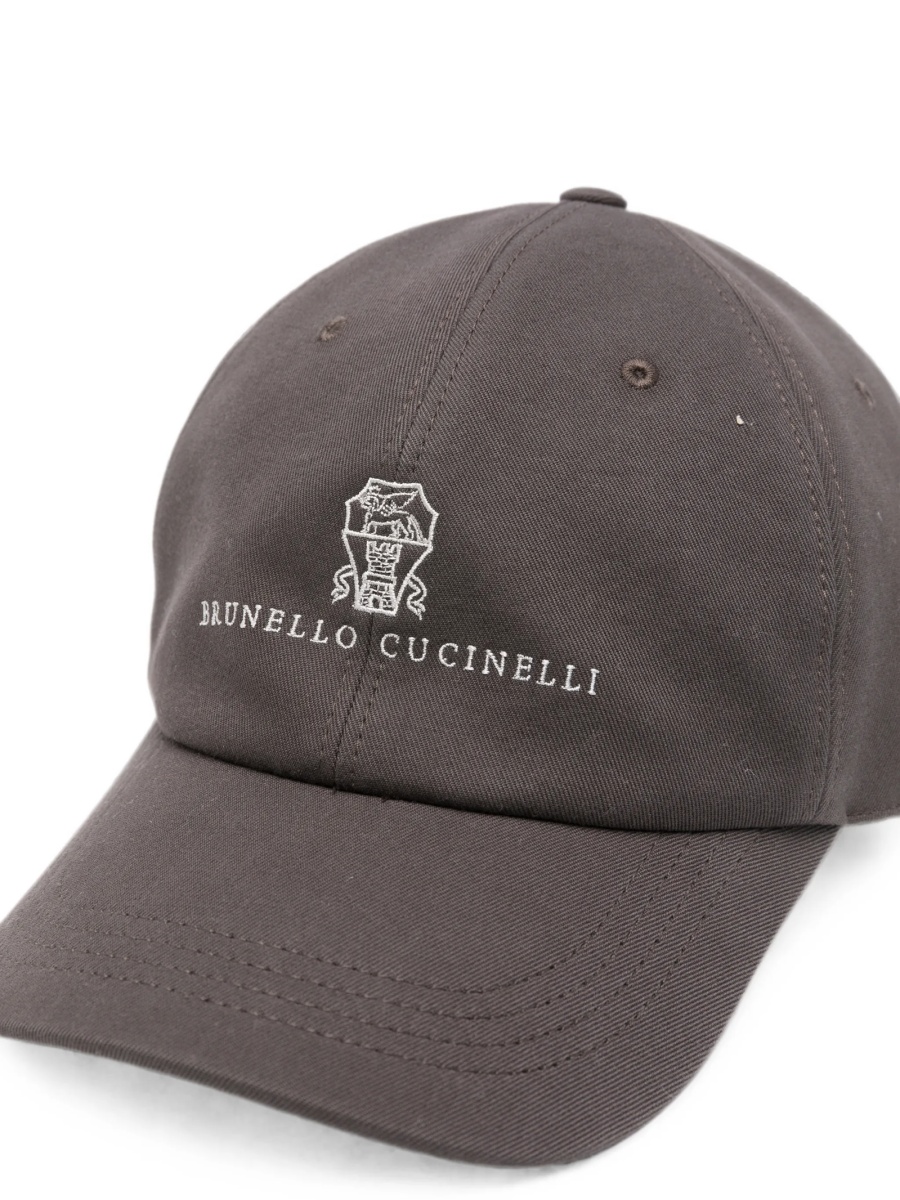 Basca Brunello Cucinelli gri din bumbac - Img 3