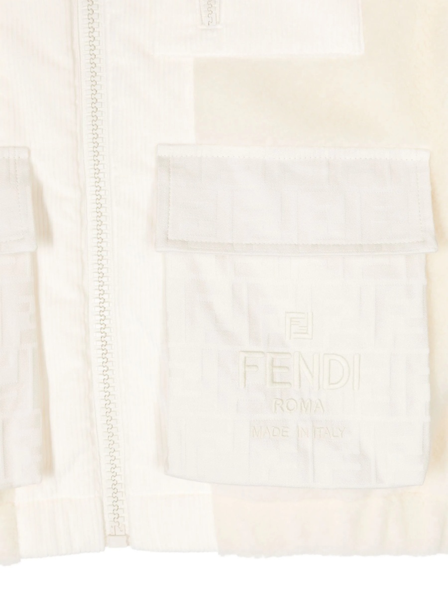 Blana Fendi neutra din lana si bumbac - Img 3