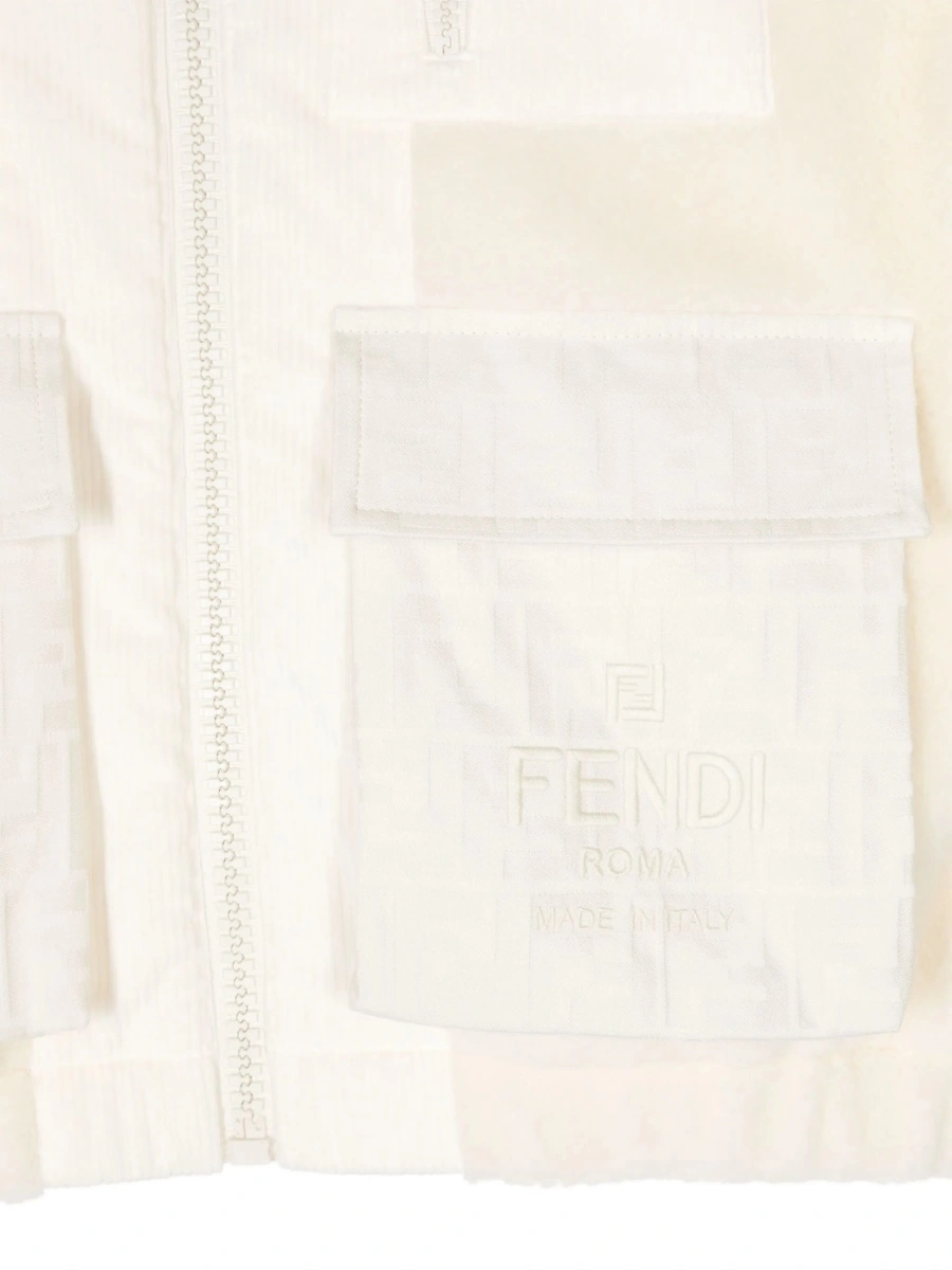 Blana Fendi neutra din lana si bumbac - Img 3