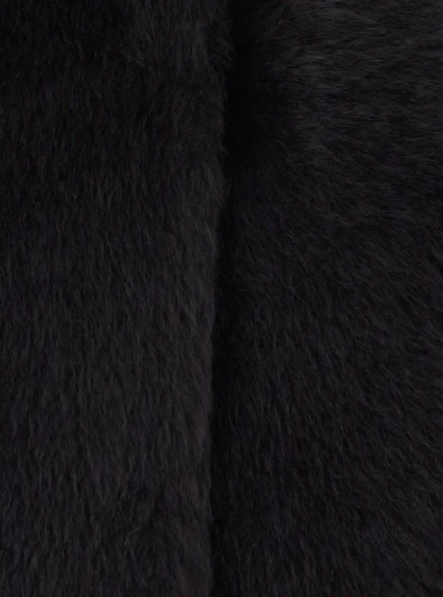 Blanuri brown Shearling jacket with hood and hidden front closure in shearling for women - Img 3