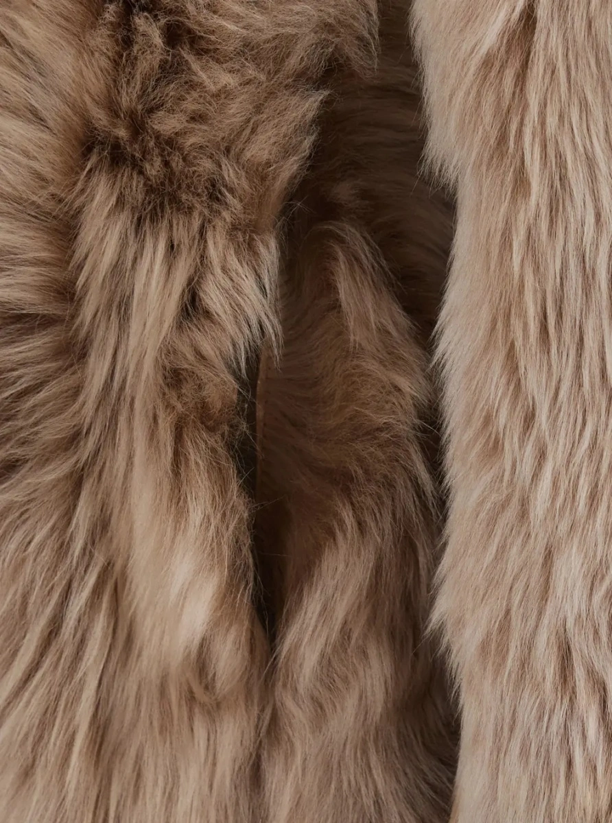 Blanuri Shearling with shirt collar and zip closure in Brown for Women - Img 3