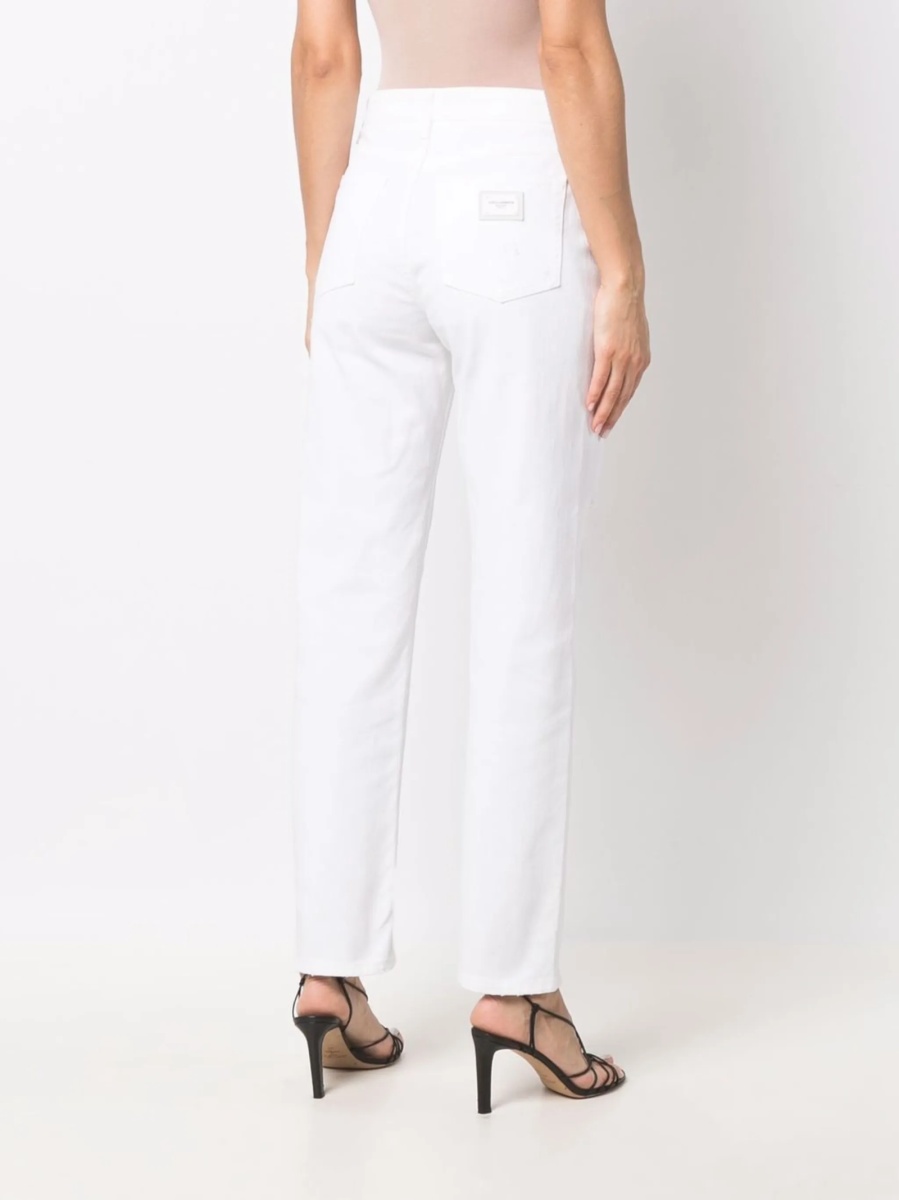 Blugi boyfriend Dolce &amp; Gabbana albi - Img 4
