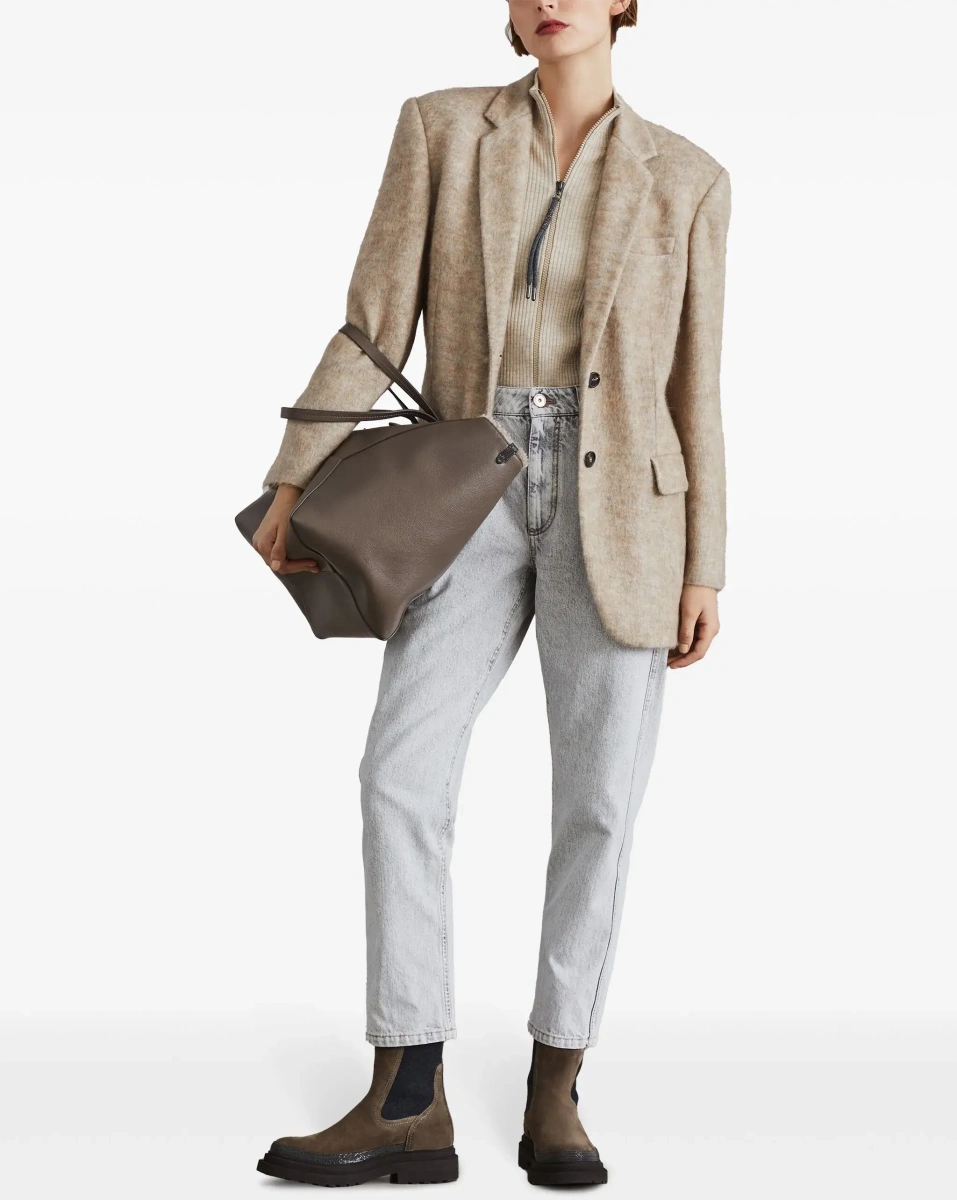 Blugi Brunello Cucinelli multicolor din denim - Img 4