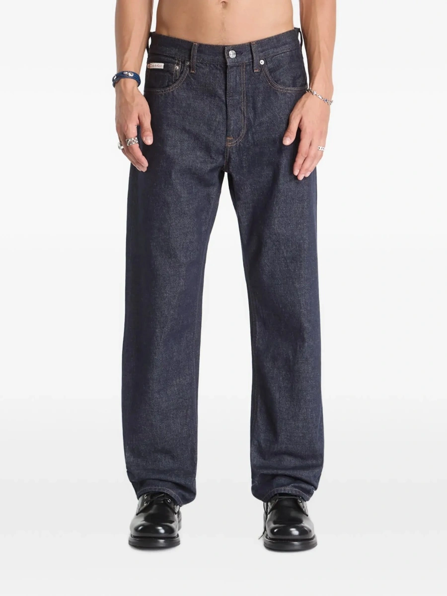 Blugi Calvin Klein albastri din denim - Img 7