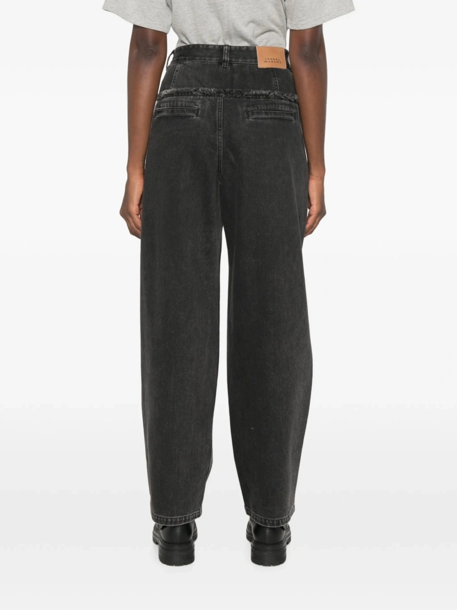 Blugi conici ISABEL MARANT ETOILE negri - Img 4