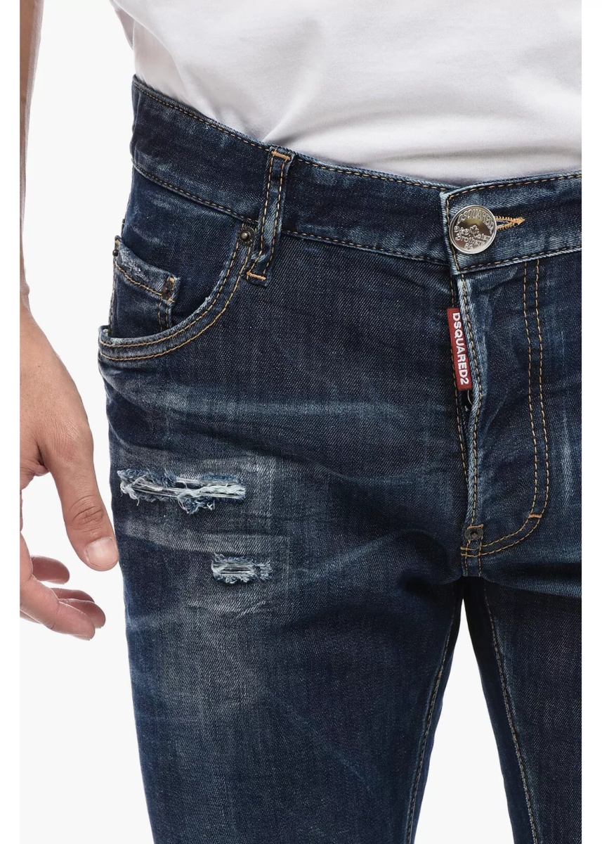 Blugi Distressed Super Twinky Jeans With Visible Stiching 15Cm* - Img 3