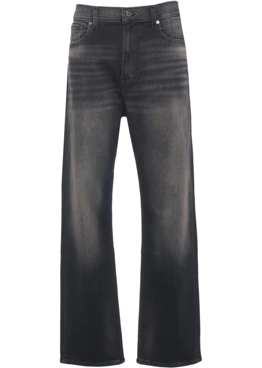Blugi drepti 7 For All Mankind negri 'Easy Straight' - Img 2