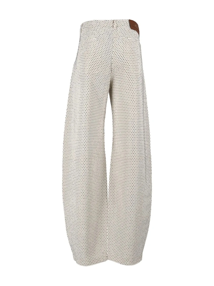 Blugi drepti Elisabetta Franchi albi din denim - Img 3