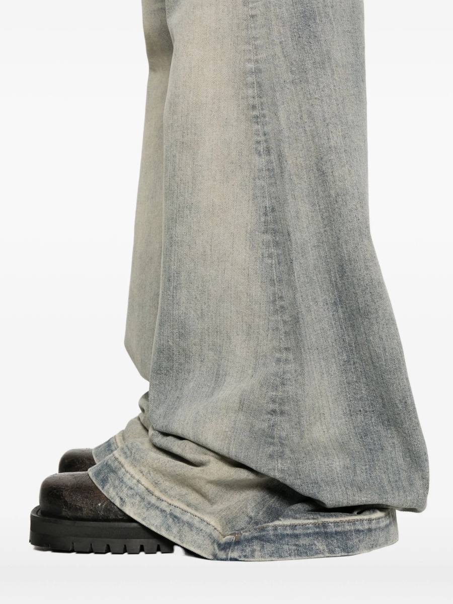 Blugi drepti Rick Owens albastri din bumbac - Img 5