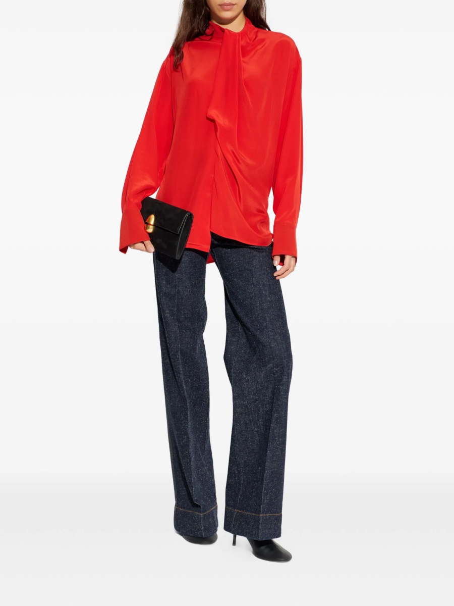 Blugi drepti Victoria Beckham albastri - Img 2