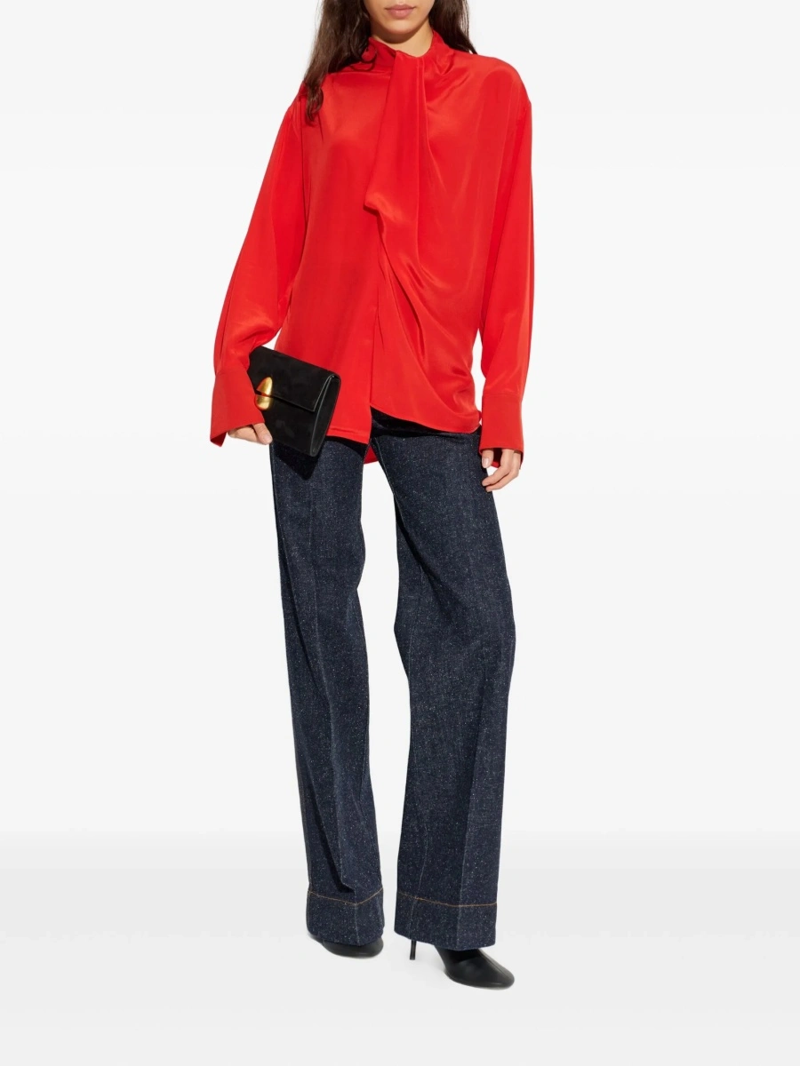 Blugi drepti Victoria Beckham albastri - Img 2