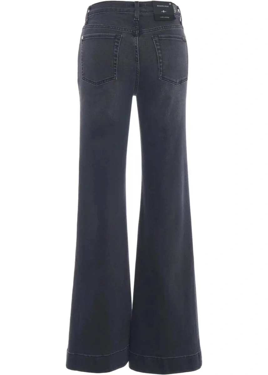 Blugi evazati 7 For All Mankind negri din denim - Img 4