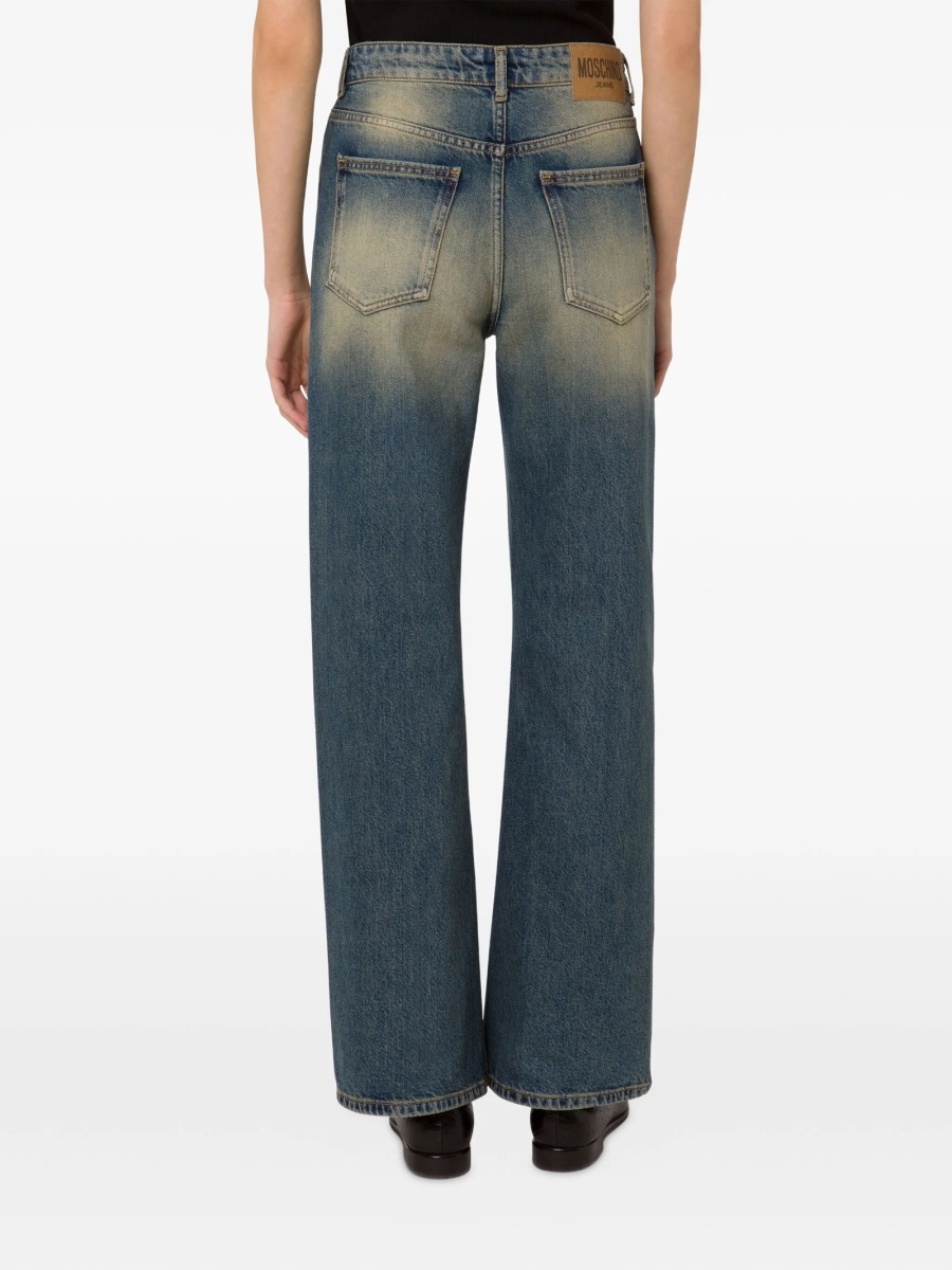 Blugi evazati MOSCHINO JEANS albastri - Img 3