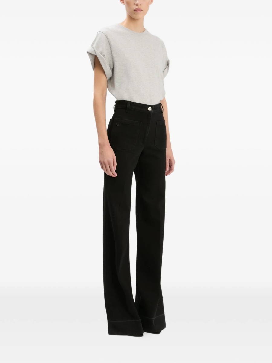 Blugi evazati Victoria Beckham negri - Img 3