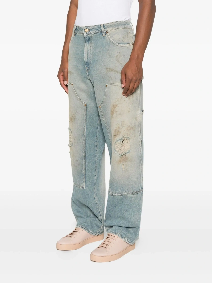 Blugi Golden Goose albastri din denim - Img 5