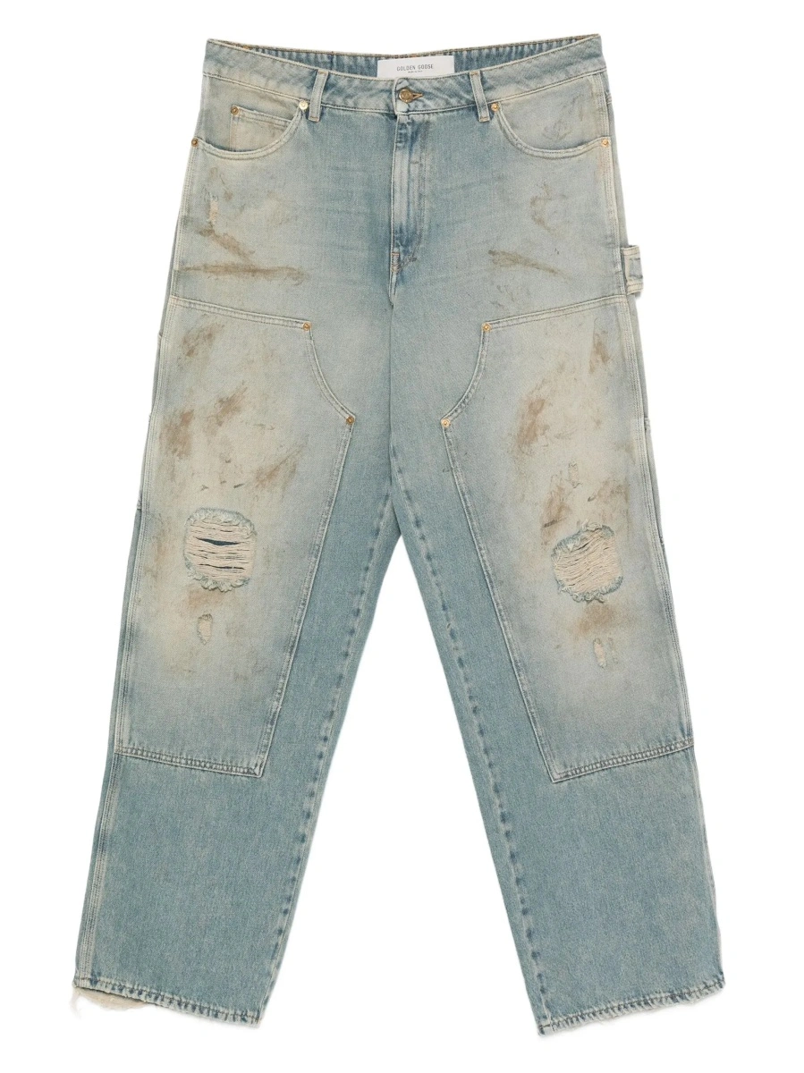 Blugi Golden Goose albastri din denim - Img 8