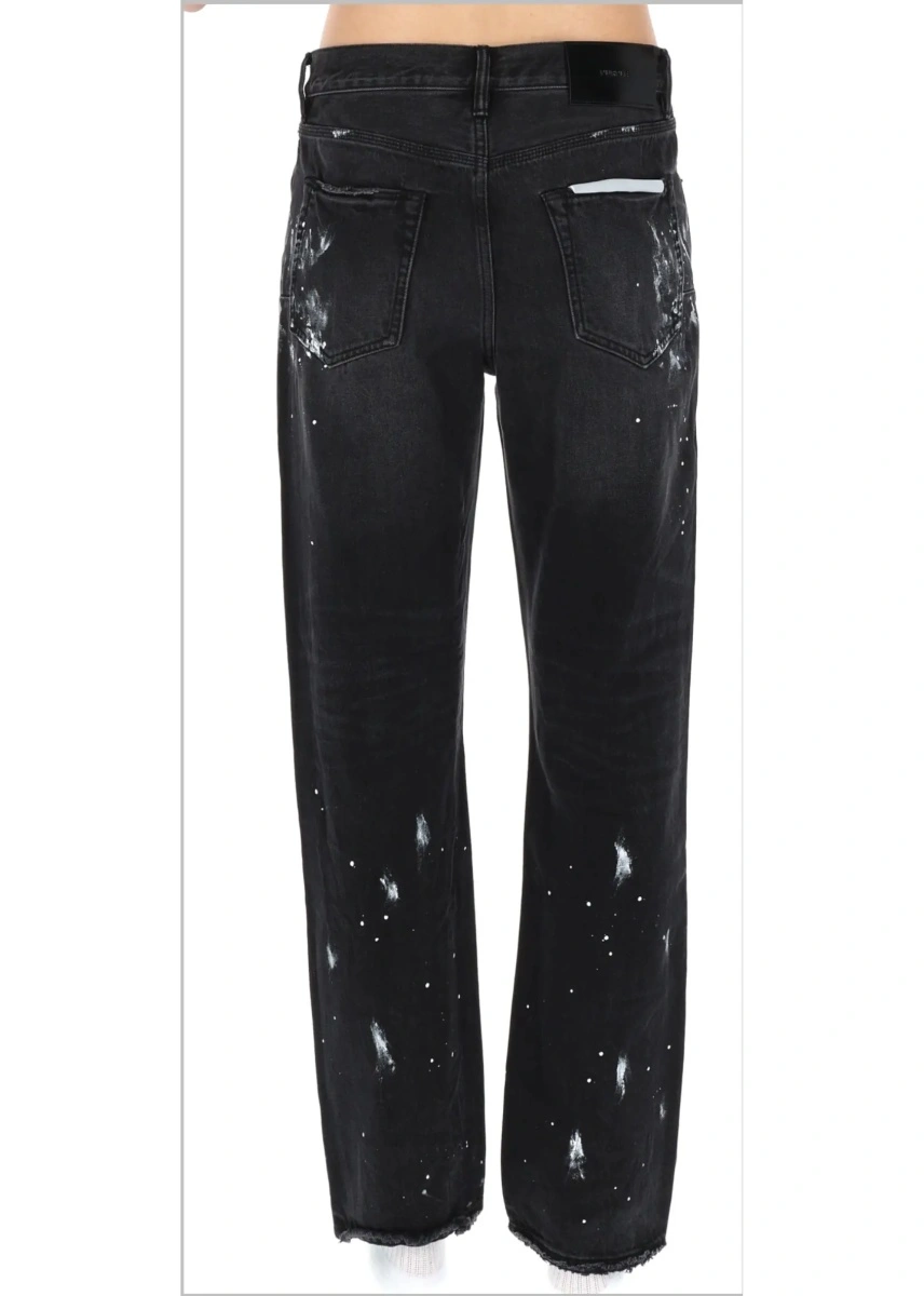 Blugi Jeans In Denim Di Cotone - Img 2