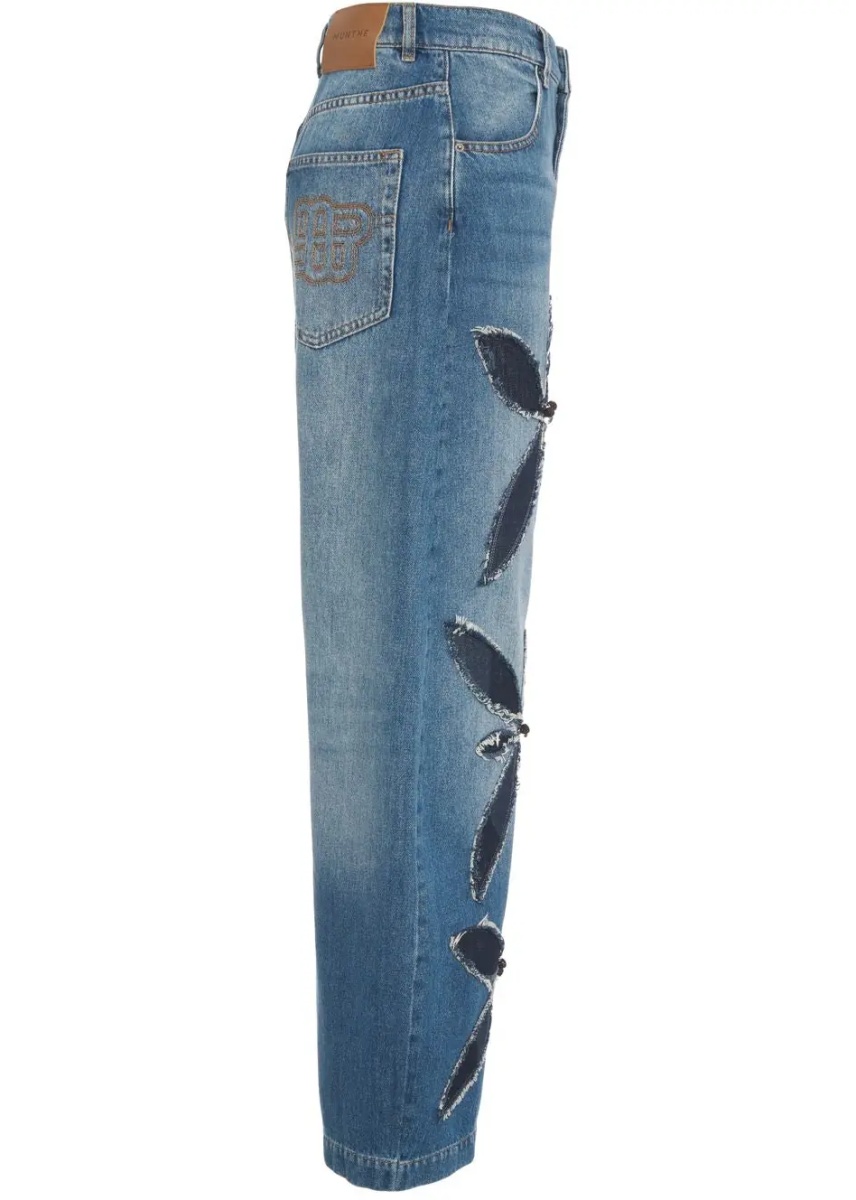 Blugi Jeans with floral appliqués 'Bimo' - Img 3