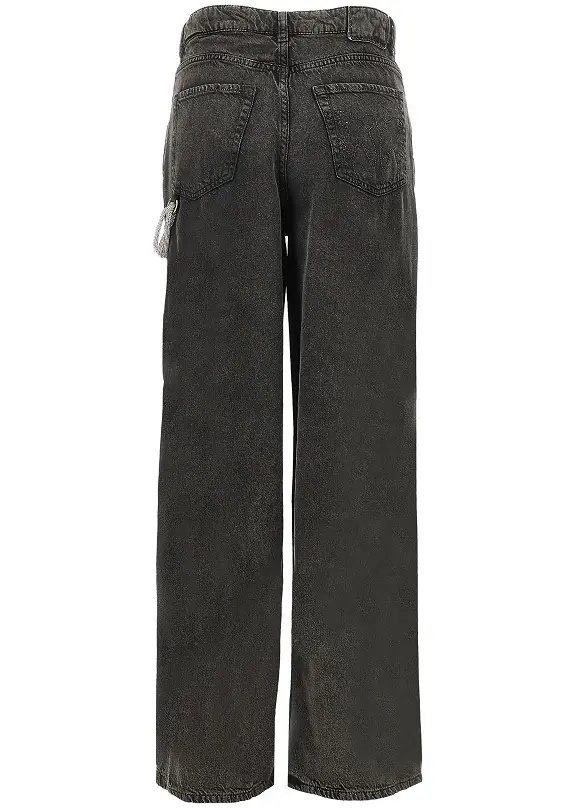 Blugi Loose Fit jeans with strass cord - Img 3
