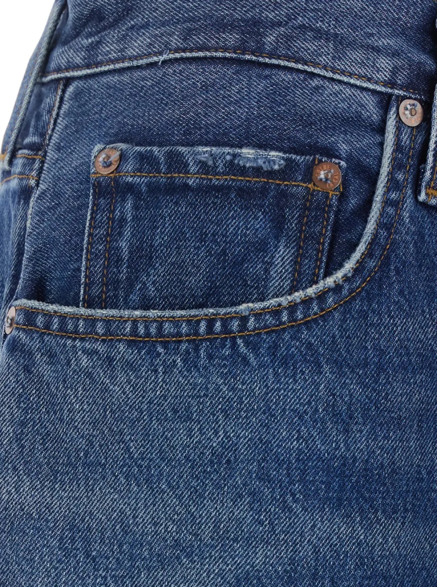 Blugi 'Magnus' blue jeans with logo patch on the back in denim for men - Img 3