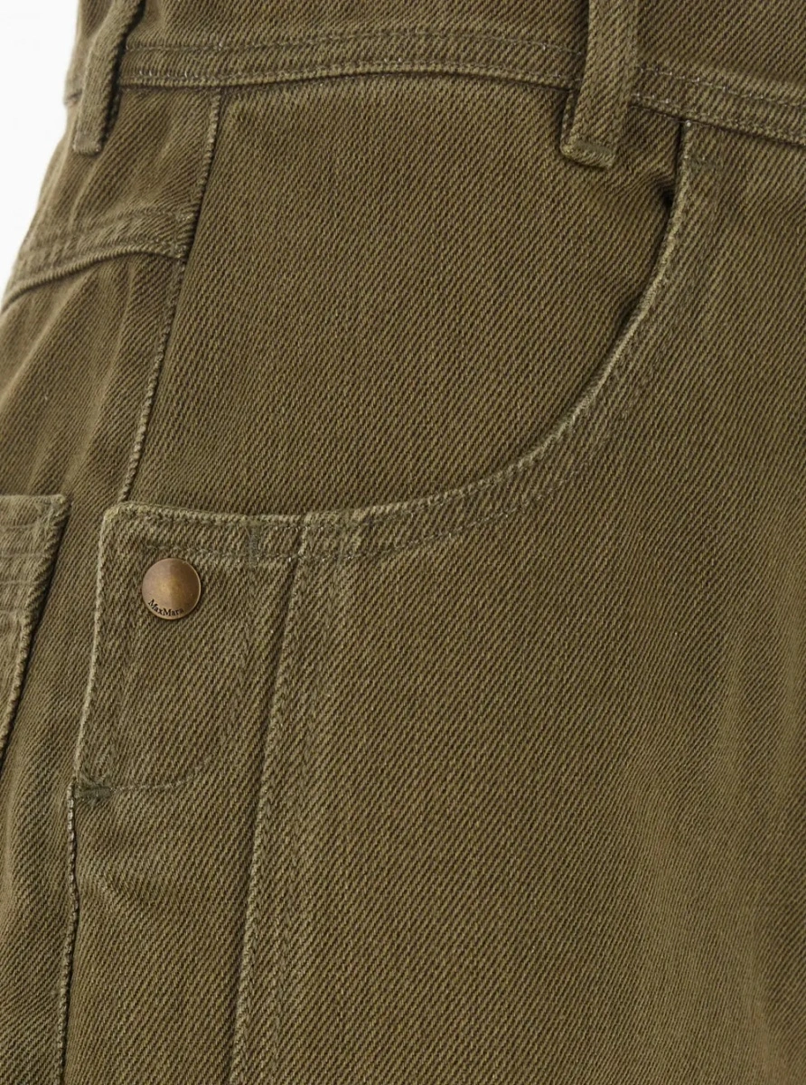 Blugi Max Mara verzi din denim - Img 3