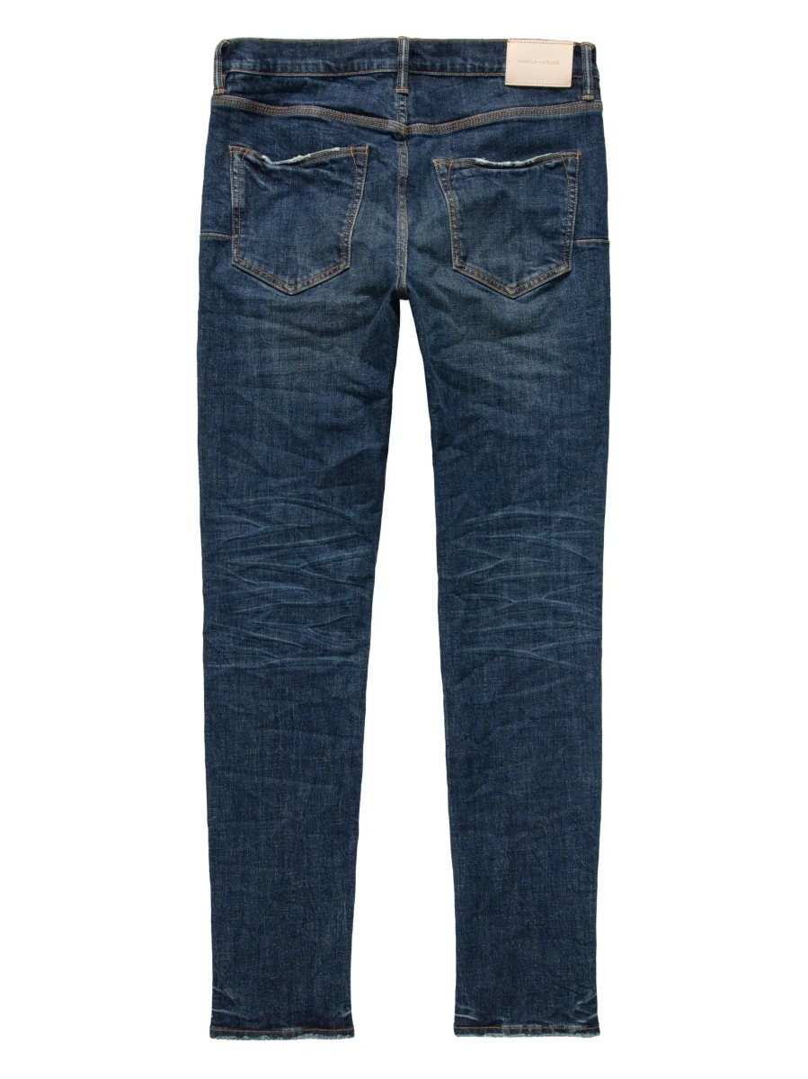Blugi PURPLE BRAND albastri din denim - Img 7