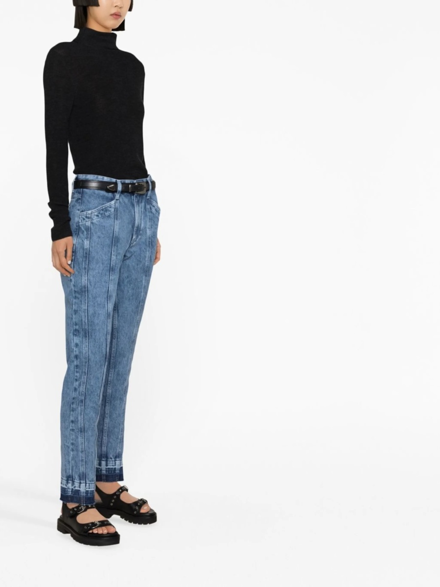 Blugi Skinny ISABEL MARANT ETOILE albastri din bumbac - Img 3