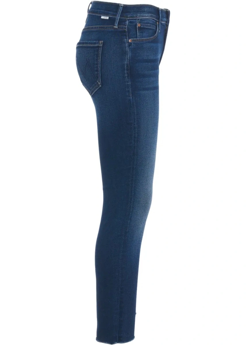 Blugi skinny MOTHER albastri din denim - Img 3