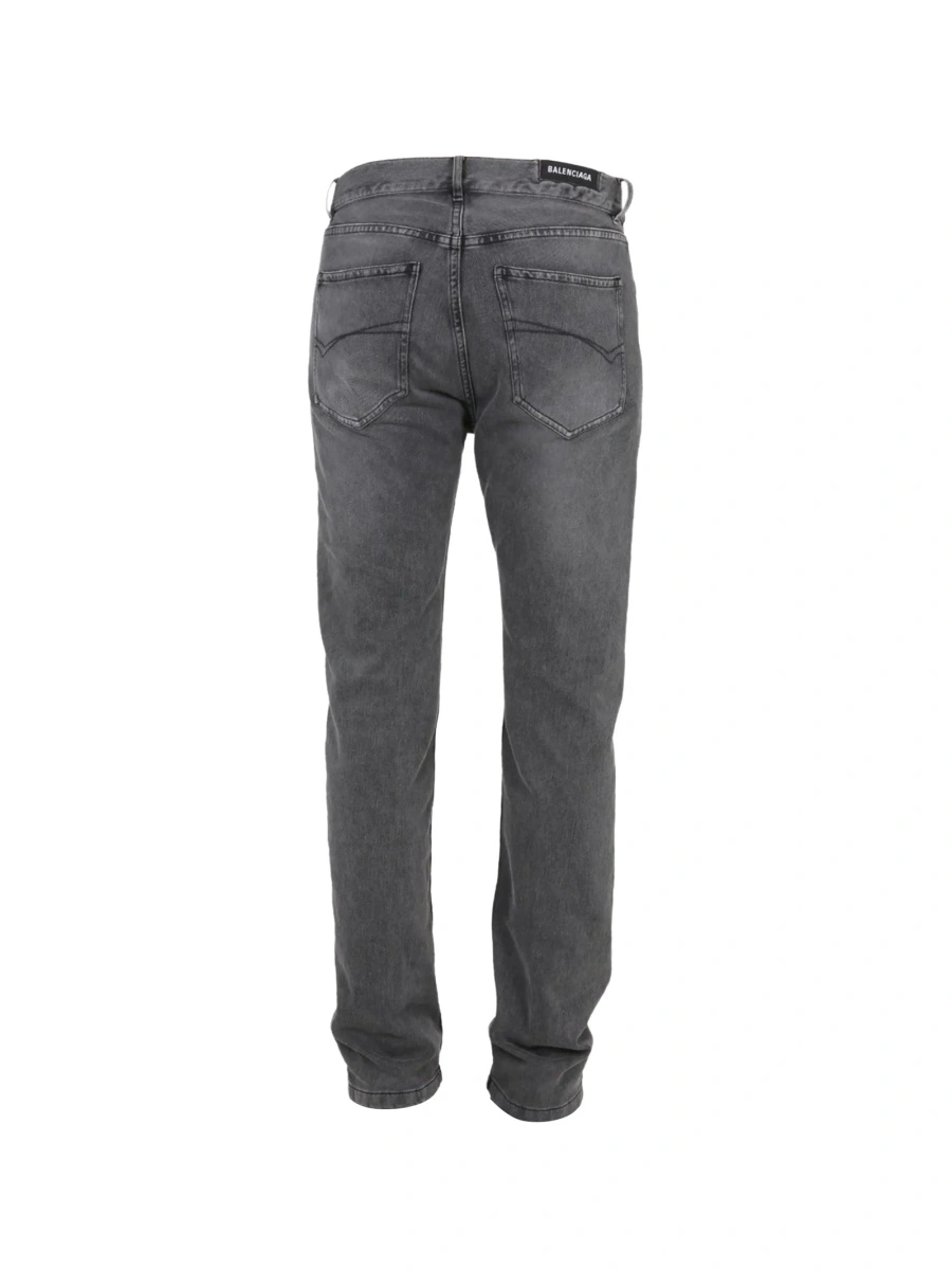 Blugi slim fit Balenciaga gri - Img 3