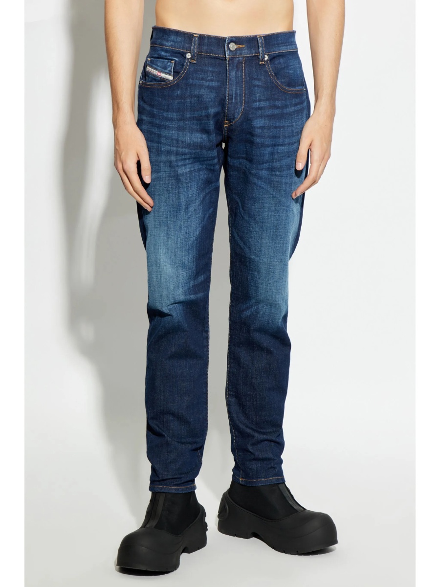 Blugi slim fit Diesel albastri - Img 3