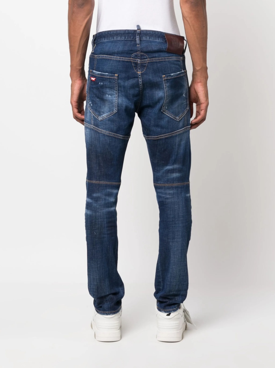 Blugi slim fit DSQUARED2 albastri - Img 4