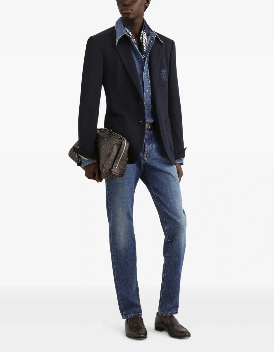 Blugi Slim stretch Jeans with DG logo - Img 4