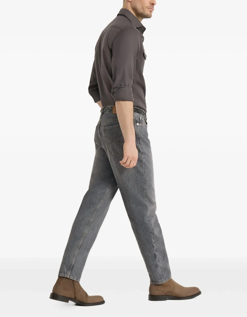 Blugi Straight-leg turn-up Jeans - Img 7