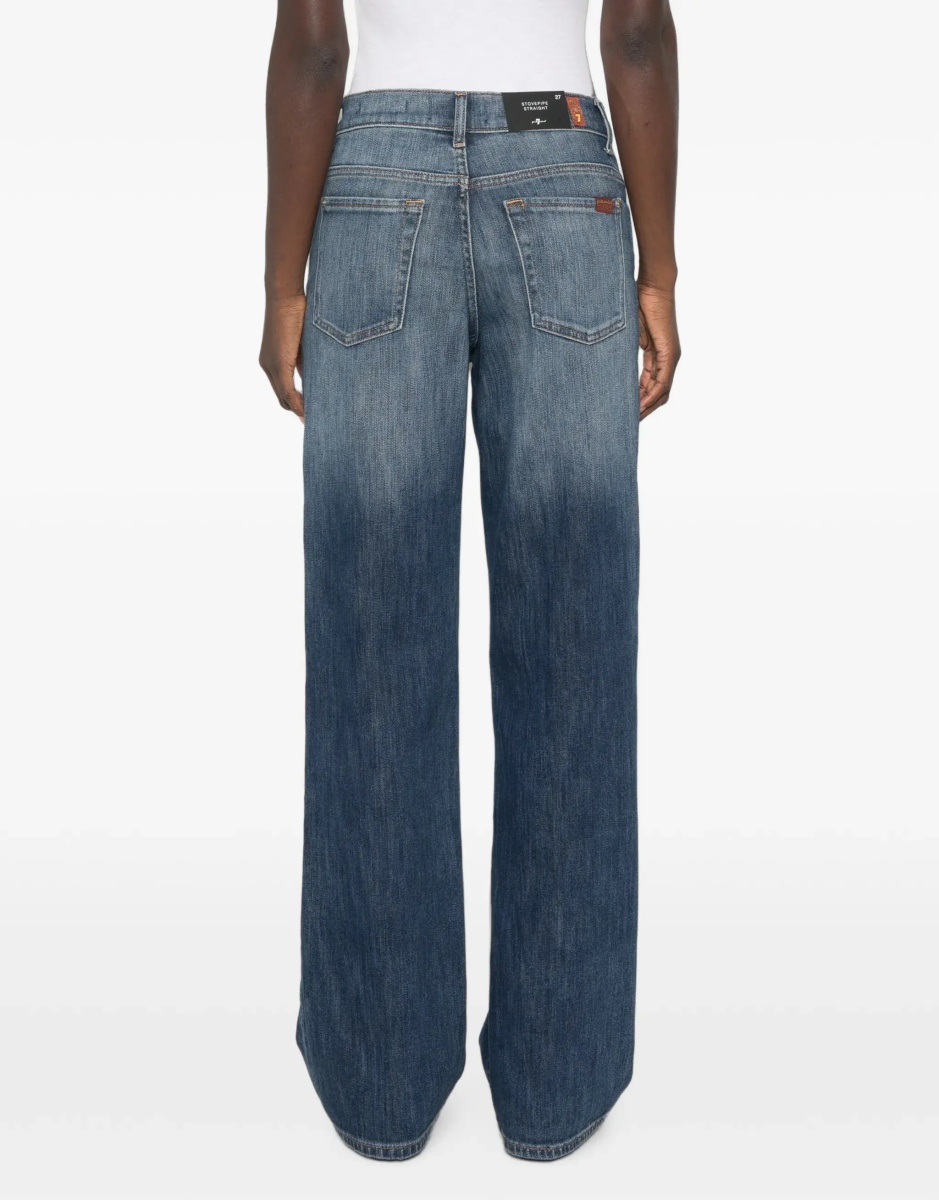 Blugi Straight-leg Vintage wash Jeans - Img 6