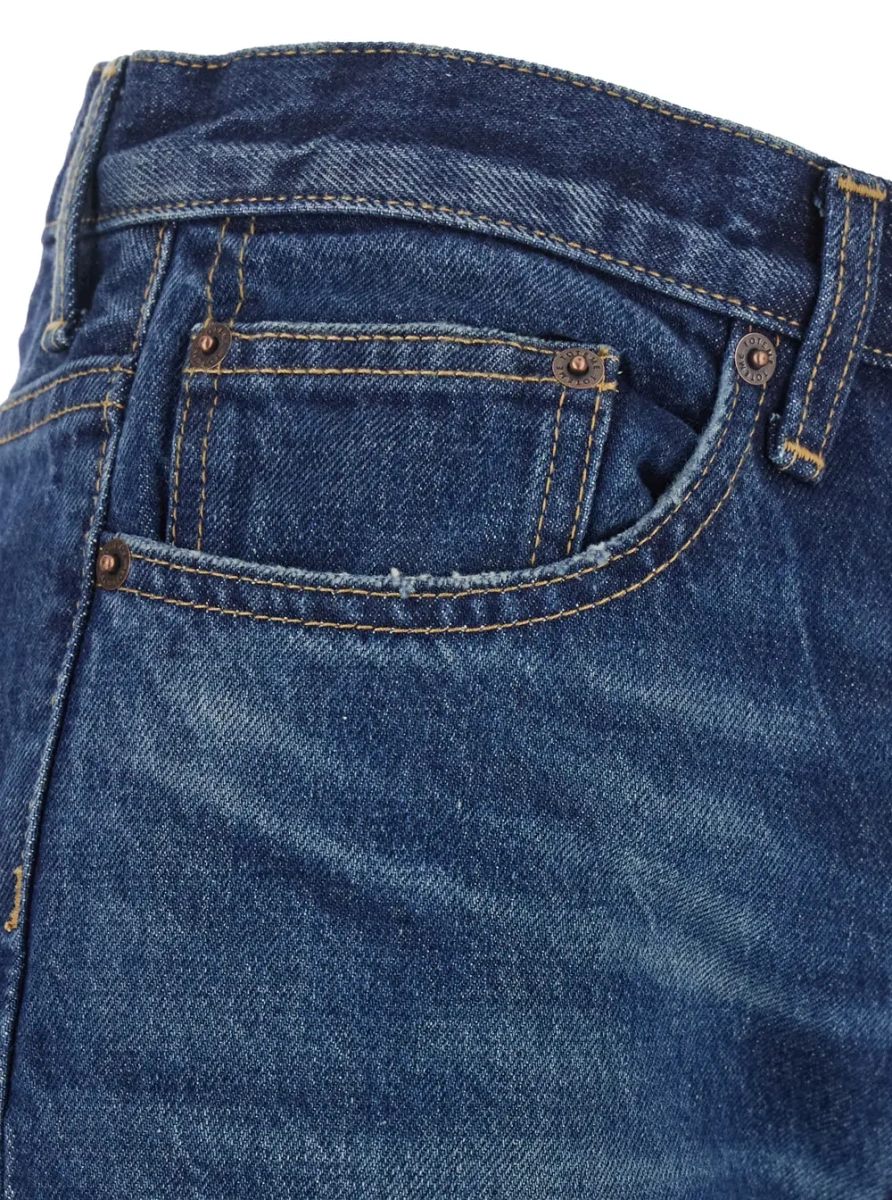 Blugi TOTÊME Classic slim jeans in 100% blue cotton for men - Img 3