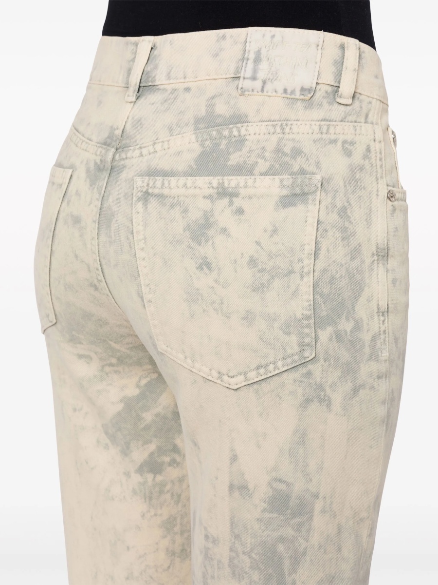 Blugi trei sferturi MOSCHINO JEANS albi - Img 3