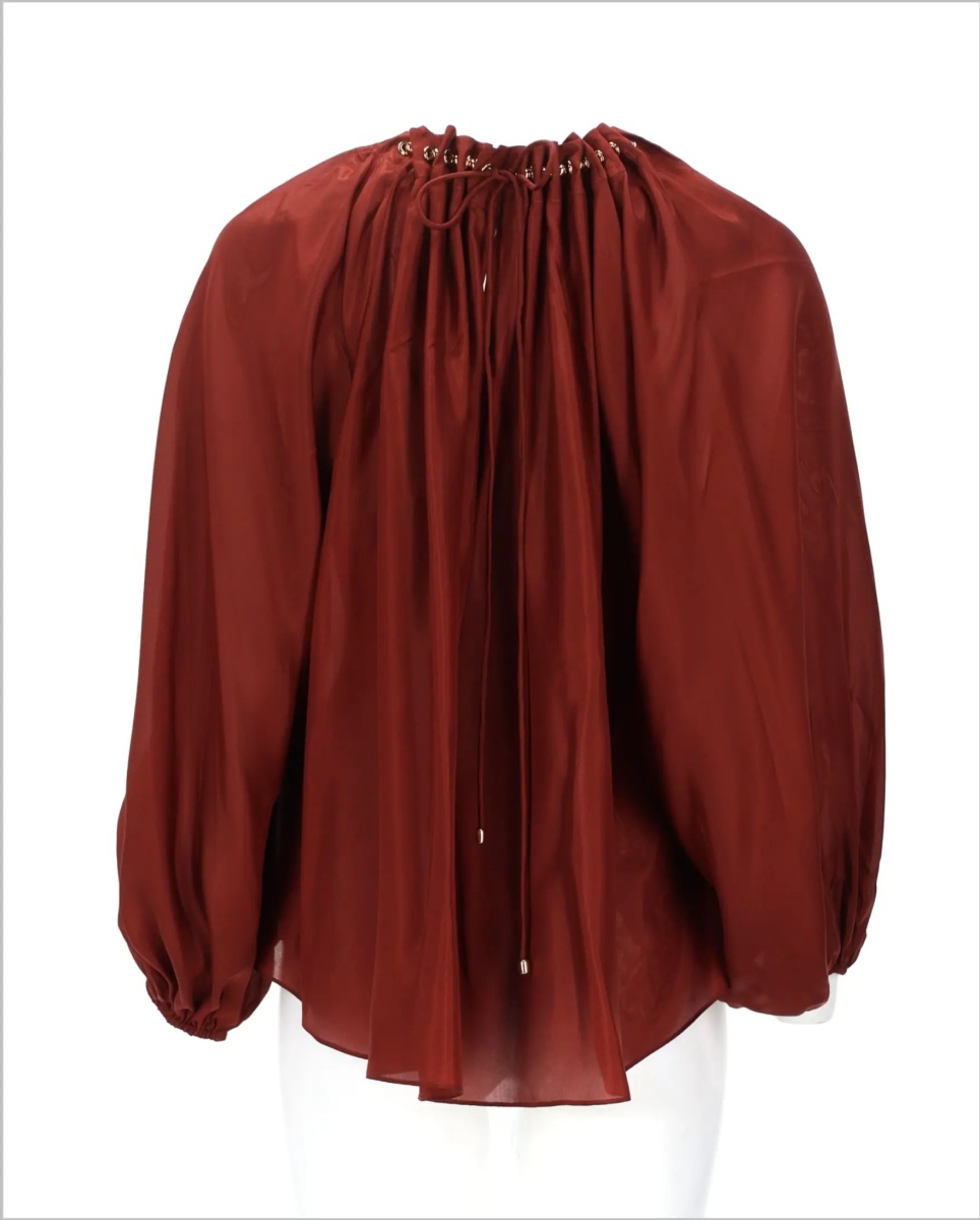 Bluza Blusa Arricciata "Aster" Con Perline - Img 2