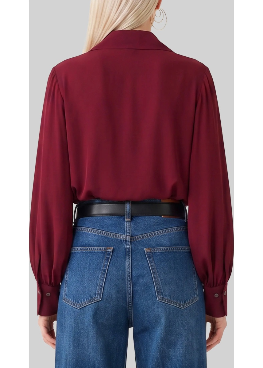 Bluza Burgundy Double Georgette Blouse - Img 3