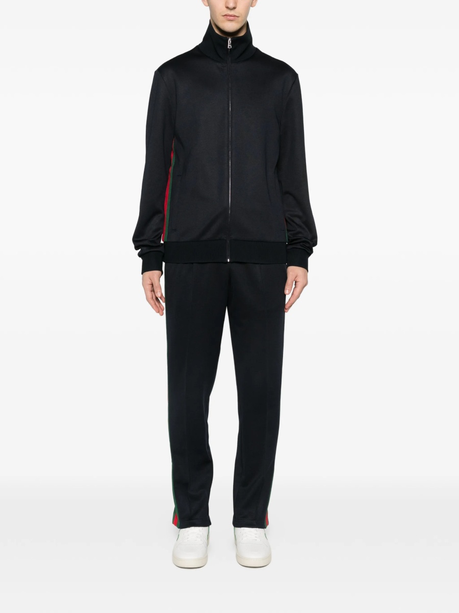 Bluza de trening Gucci albastra din bumbac si polyester - Img 2