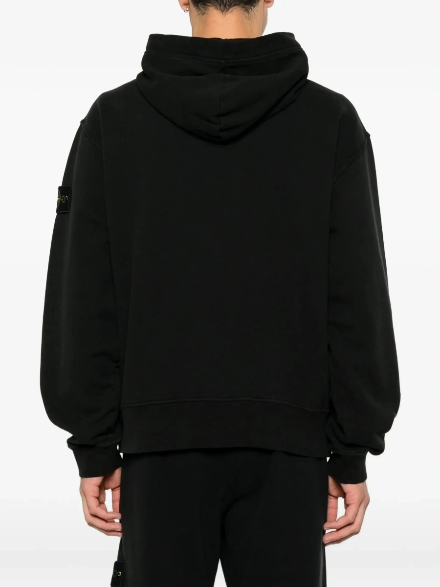 Bluza de trening Stone Island neagra din bumbac - Img 6